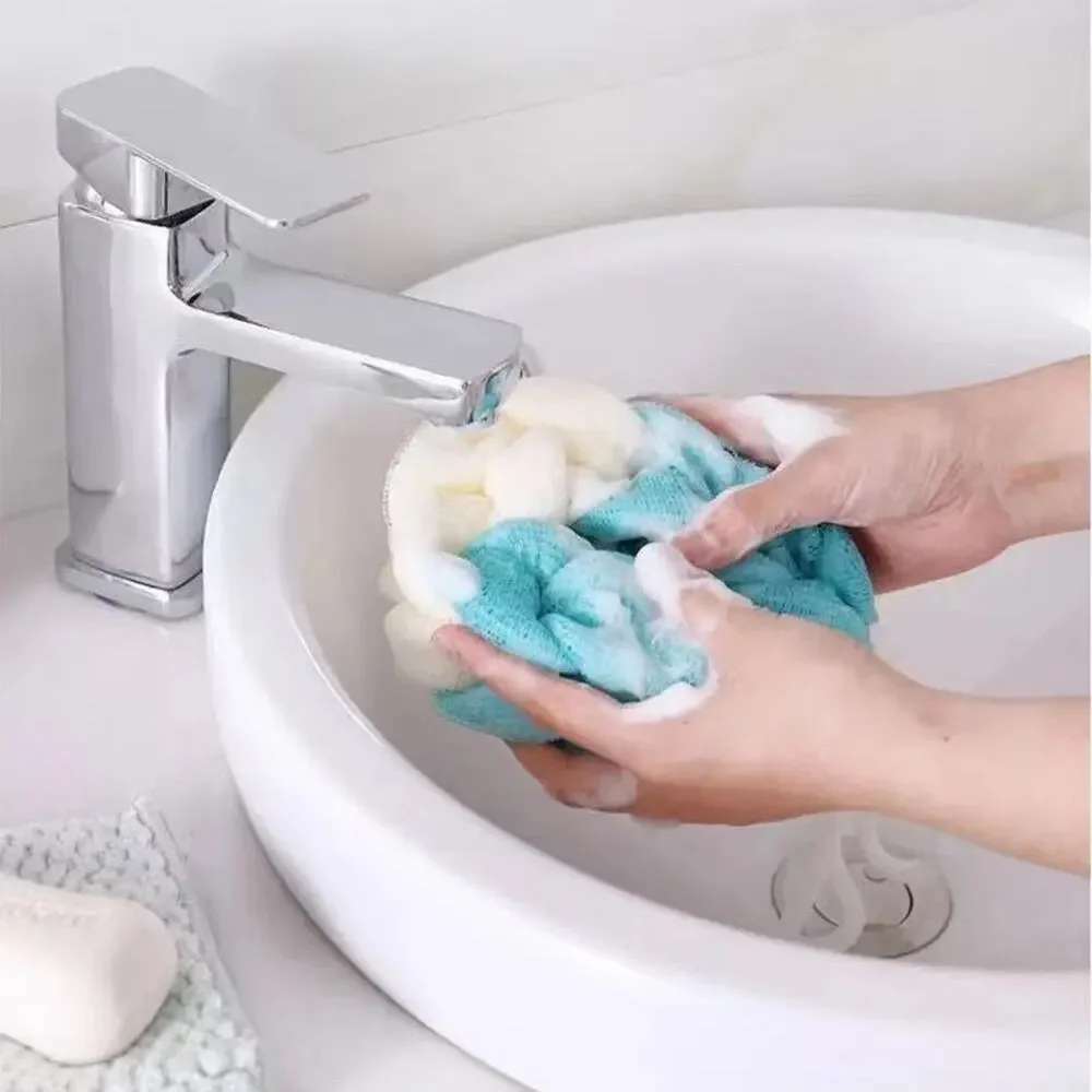 Bath Shower Loofah Exfoliating Sponge Back Body Scrubber Soft Mesh ~ 3 Pack
